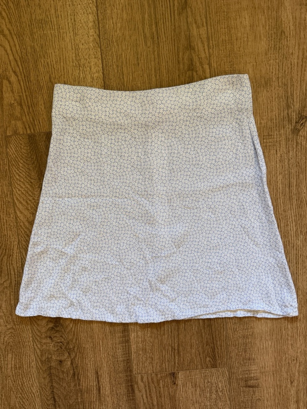Brandy Melville Light Blue Floral A-Line Mini Skirt